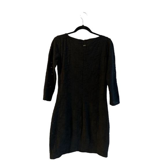 A/X Armani MiNi Dress Size Small Women Textured 3/4 Sleeve Black Cocktail - Picture 10 of 16